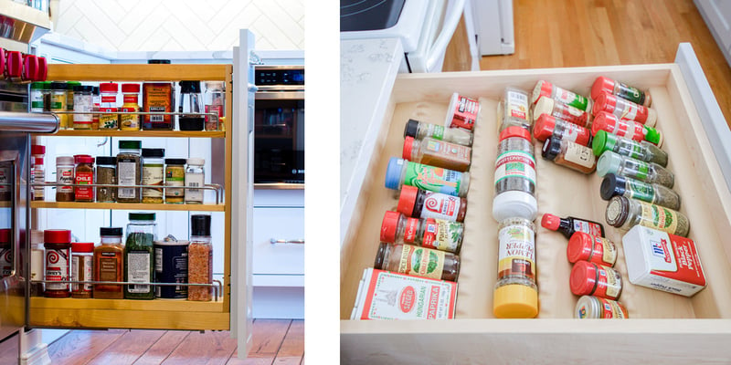 Organize Your Spices with This Simple Spice Drawer Rack - Down Bliss Lane