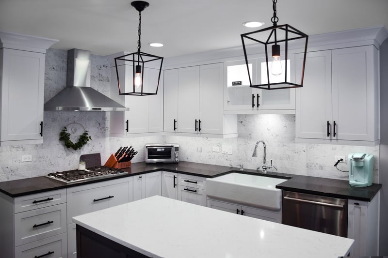 Black and White Kitchen Arlington Heights