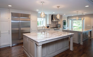 grey and white diamond backsplash