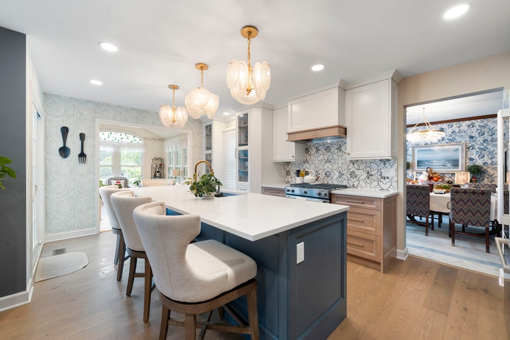 Blue-kitchen fun wallpaper