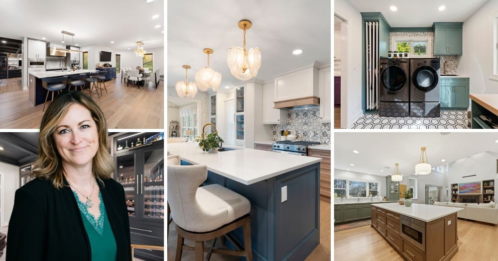 Kim Malito with five of her remodeling projects