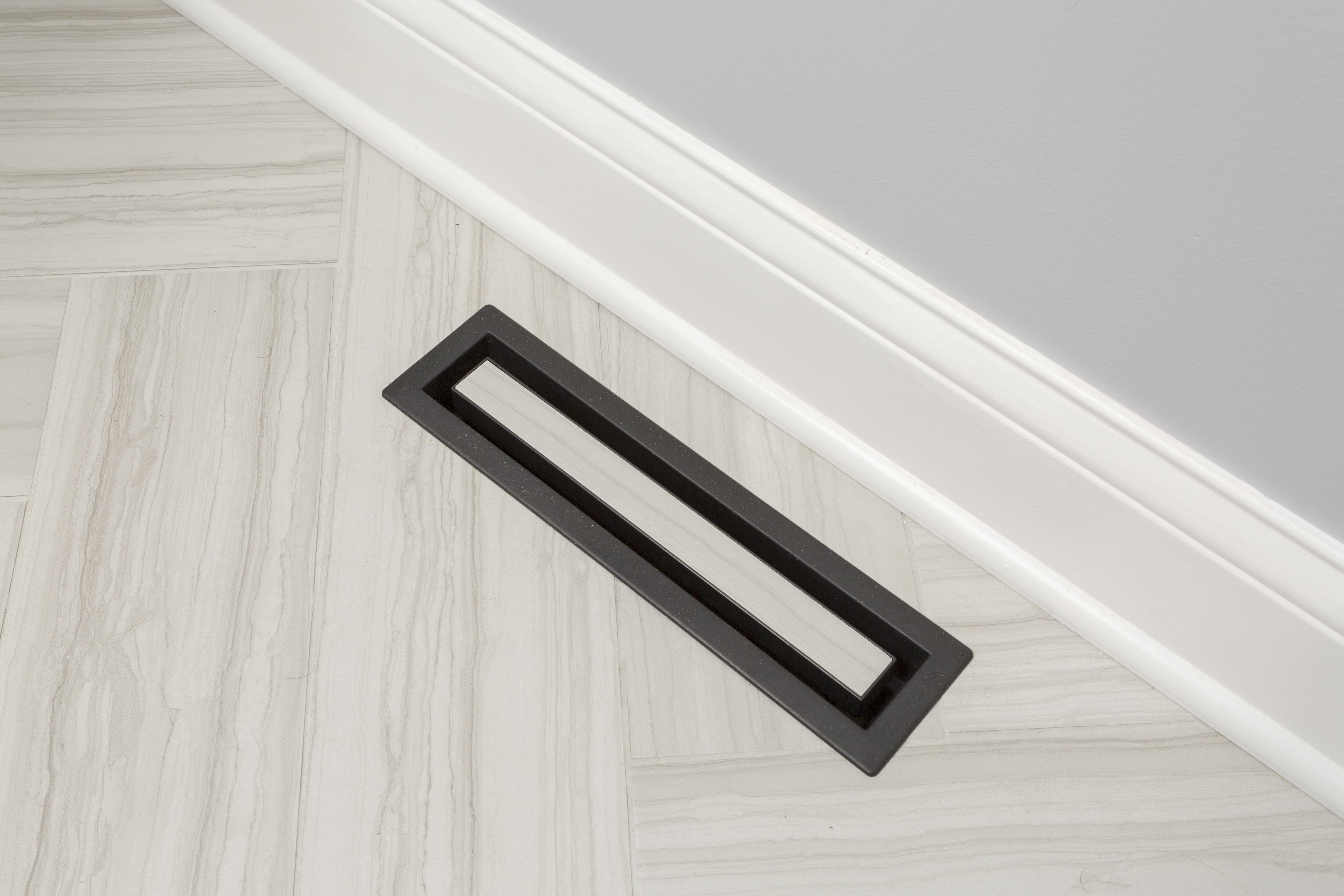 bathroom floor with sleek in floor vent