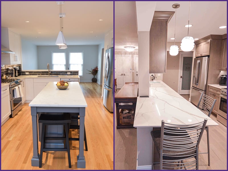 Choose Between An Island Or Peninsula, Kitchen Island With Structural Post